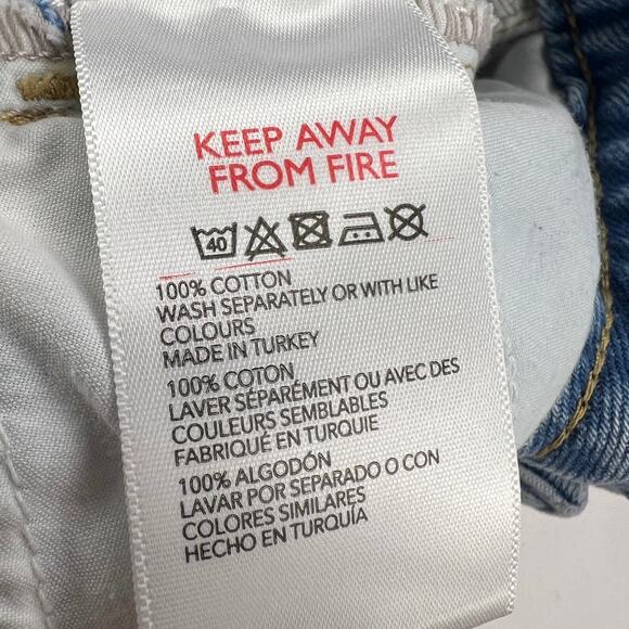 BDG Urban Outfitters High Rise Mom Jeans Medium Wash Distressed Size 27/32 - Picture 10 of 13